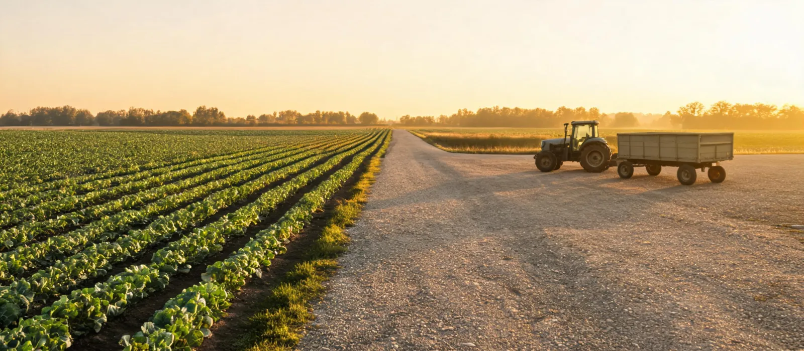 Field access lane for agricultural machinery